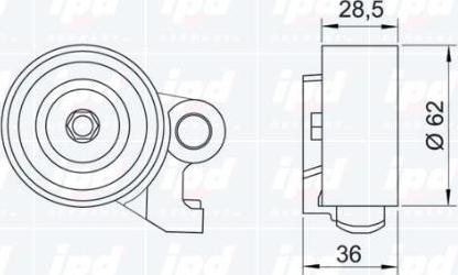 IPD 14-0958 - Натяжна ролик, ремінь ГРМ autocars.com.ua