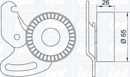IPD 14-0988 - Паразитний / провідний ролик, поліклиновий ремінь autocars.com.ua