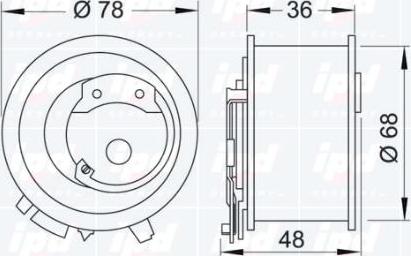 IPD 14-1001 - Натяжна ролик, ремінь ГРМ autocars.com.ua