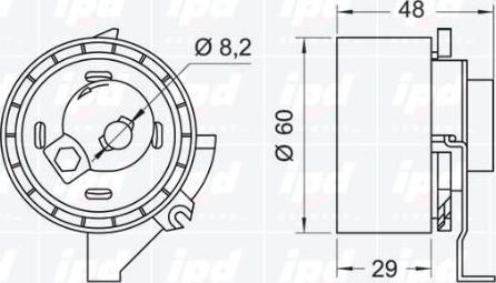 IPD 14-1010 - Натяжной ролик, ремень ГРМ autodnr.net