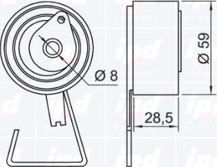 IPD 14-1028 - Натяжной ролик, ремень ГРМ autodnr.net