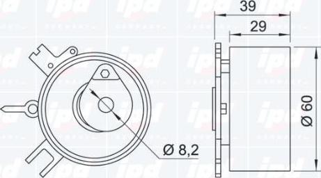 IPD 14-1073 - Натяжной ролик, ремень ГРМ avtokuzovplus.com.ua