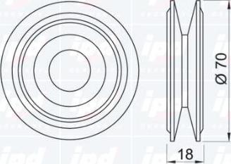 IPD 15-0033 - Паразитний / Провідний ролик, клиновий ремінь autocars.com.ua