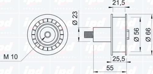 IPD 15-0140 - Направляющий ролик, зубчатый ремень autodnr.net