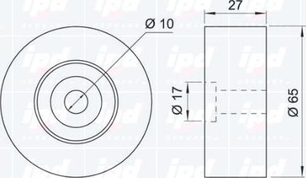 IPD 15-0181 - Направляющий ролик, поликлиновый ремень autodnr.net