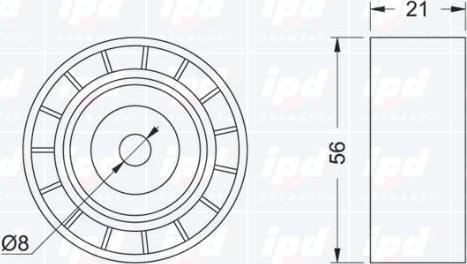 IPD 15-0237 - Направляющий ролик, поликлиновый ремень avtokuzovplus.com.ua