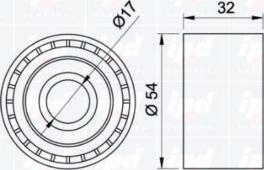 IPD 15-0274 - Паразитний / Провідний ролик, зубчастий ремінь autocars.com.ua