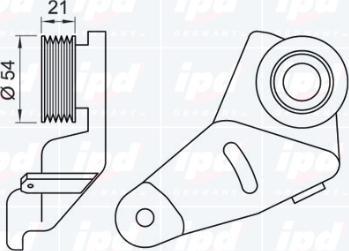 IPD 15-0325 - Паразитний / провідний ролик, поліклиновий ремінь autocars.com.ua