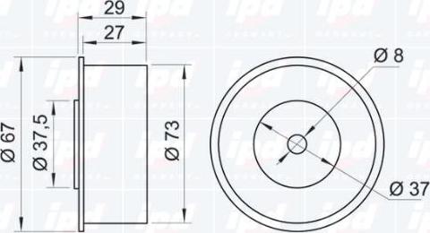 IPD 15-0443 - Направляющий ролик, зубчатый ремень avtokuzovplus.com.ua