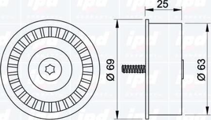 IPD 15-0453 - Направляющий ролик, зубчатый ремень avtokuzovplus.com.ua