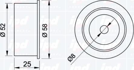 IPD 15-0454 - Направляющий ролик, зубчатый ремень avtokuzovplus.com.ua