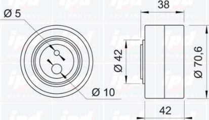 IPD 15-0533 - Натяжна ролик, ремінь ГРМ autocars.com.ua