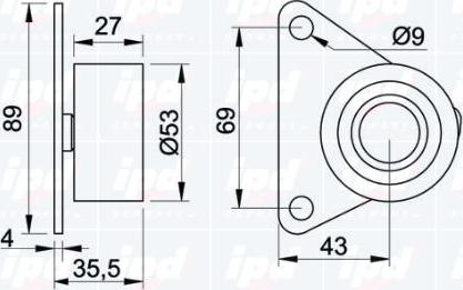 IPD 15-0613 - Направляющий ролик, зубчатый ремень avtokuzovplus.com.ua