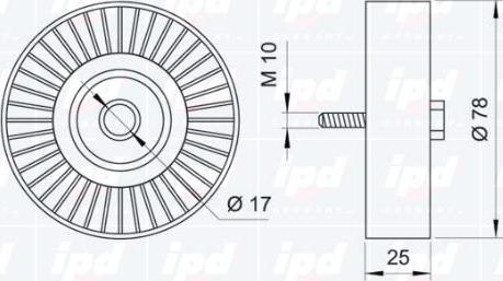 IPD 15-0649 - Направляющий ролик, поликлиновый ремень avtokuzovplus.com.ua