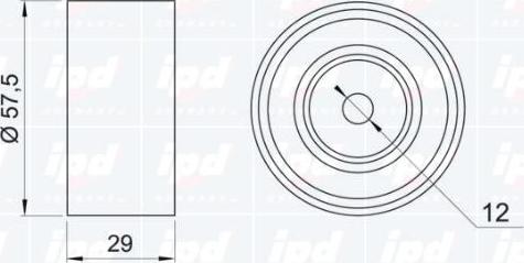 IPD 15-0802 - Паразитний / Провідний ролик, зубчастий ремінь autocars.com.ua