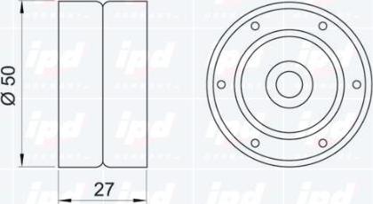 IPD 15-0806 - Паразитний / Провідний ролик, зубчастий ремінь autocars.com.ua