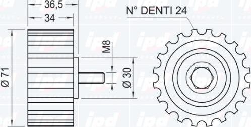 IPD 15-0846 - Направляющий ролик, зубчатый ремень avtokuzovplus.com.ua