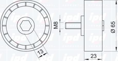 IPD 15-0866 - Направляющий ролик, поликлиновый ремень avtokuzovplus.com.ua