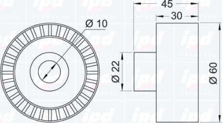 IPD 15-0879 - Направляющий ролик, поликлиновый ремень avtokuzovplus.com.ua