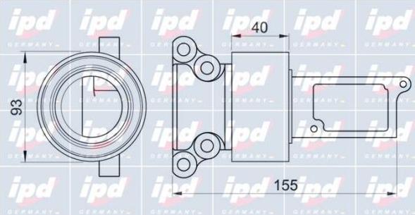 IPD 15-0975 - Паразитний / Провідний ролик, зубчастий ремінь autocars.com.ua