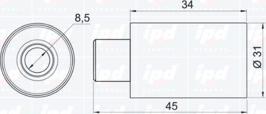 IPD 15-0984 - Направляющий ролик, зубчатый ремень avtokuzovplus.com.ua