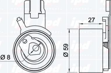 IPD 15-3081 - Натяжна ролик, ремінь ГРМ autocars.com.ua