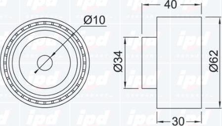 IPD 15-3150 - Направляющий ролик, зубчатый ремень avtokuzovplus.com.ua