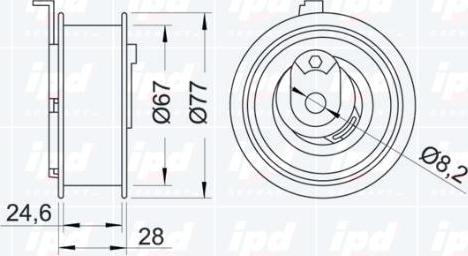 IPD 15-3212 - Натяжной ролик, ремень ГРМ avtokuzovplus.com.ua