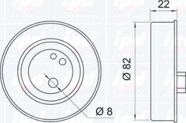 IPD 15-3215 - Натяжна ролик, ремінь ГРМ autocars.com.ua