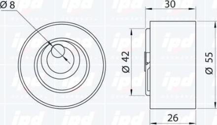 IPD 15-3231 - Натяжна ролик, ремінь ГРМ autocars.com.ua