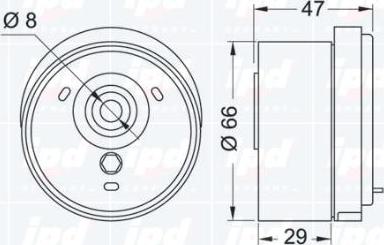 IPD 15-3232 - Натяжной ролик, ремень ГРМ avtokuzovplus.com.ua