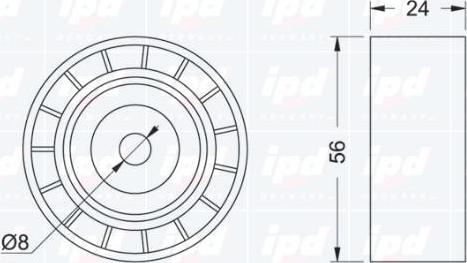 IPD 15-3246 - Паразитний / провідний ролик, поліклиновий ремінь autocars.com.ua