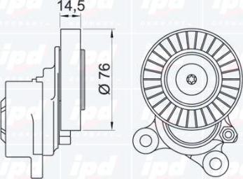 IPD 15-3274 - Натягувач ременя, клинові зуб. autocars.com.ua