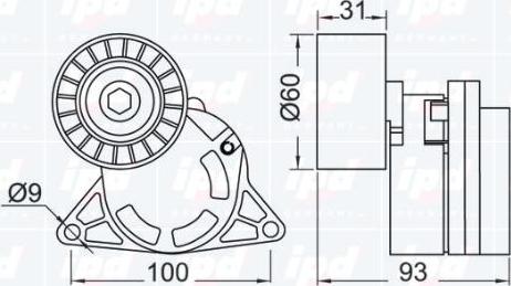 IPD 15-3478 - Натяжитель, поликлиновый ремень autodnr.net