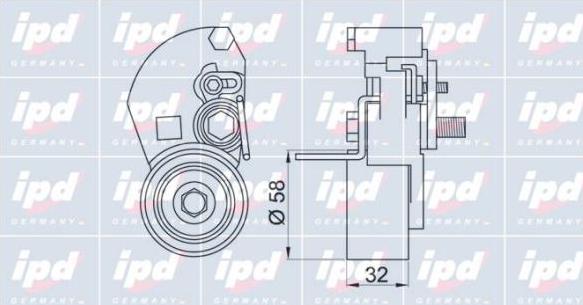 IPD 15-3691 - Натяжна ролик, ремінь ГРМ autocars.com.ua