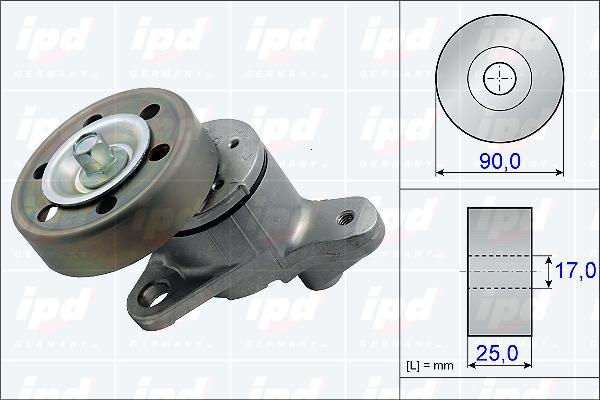 IPD 15-3795 - Натяжитель, поликлиновый ремень autodnr.net