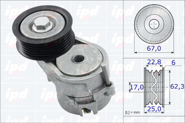 IPD 15-3832 - Натяжитель, поликлиновый ремень autodnr.net