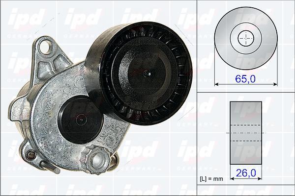 IPD 15-3834 - Натяжитель, поликлиновый ремень autodnr.net