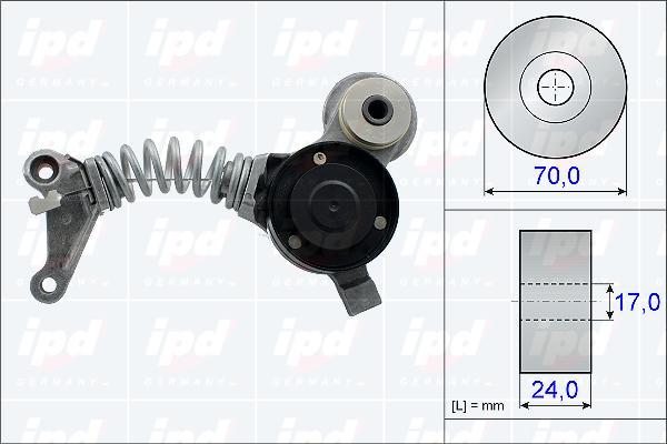 IPD 15-3835 - Натягувач ременя, клинові зуб. autocars.com.ua