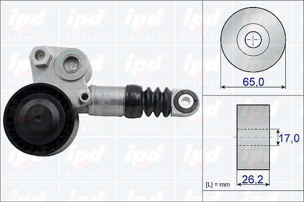 IPD 15-3841 - Натягувач ременя, клинові зуб. autocars.com.ua