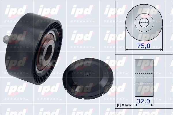 IPD 15-3898 - Направляющий ролик, поликлиновый ремень avtokuzovplus.com.ua