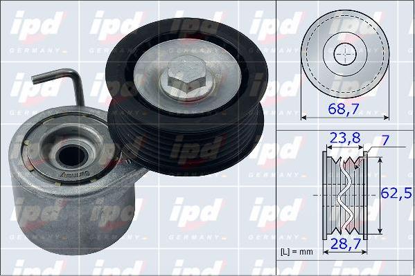 IPD 15-3960 - Натягувач ременя, клинові зуб. autocars.com.ua