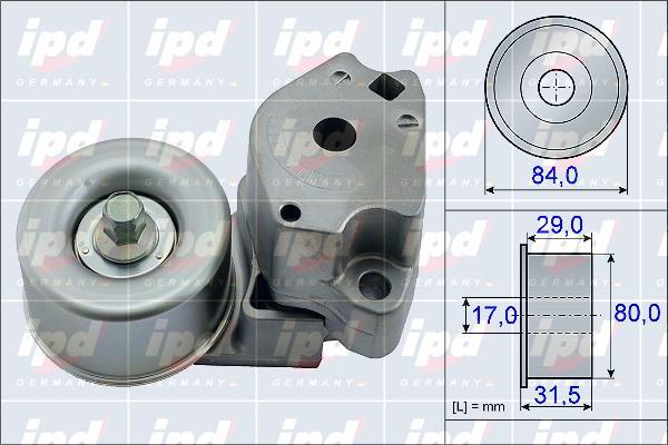 IPD 15-3972 - Натягувач ременя, клинові зуб. autocars.com.ua