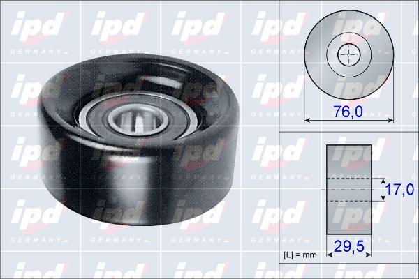 IPD 15-3997 - Направляющий ролик, поликлиновый ремень avtokuzovplus.com.ua