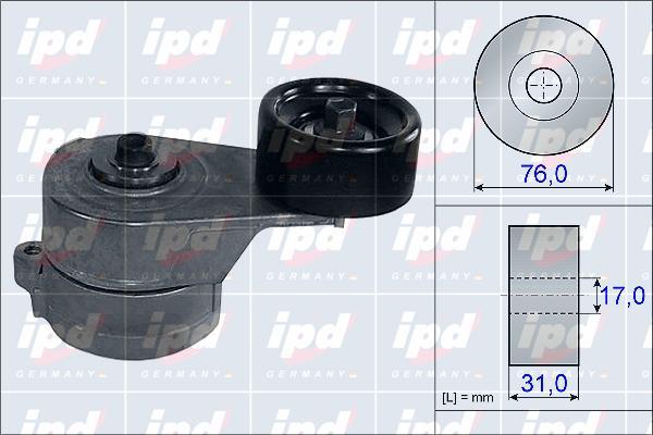 IPD 15-3998 - Натягувач ременя, клинові зуб. autocars.com.ua