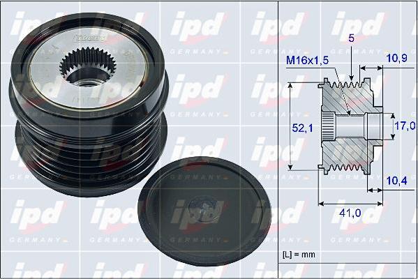 IPD 15-4035 - Шкив генератора, муфта avtokuzovplus.com.ua