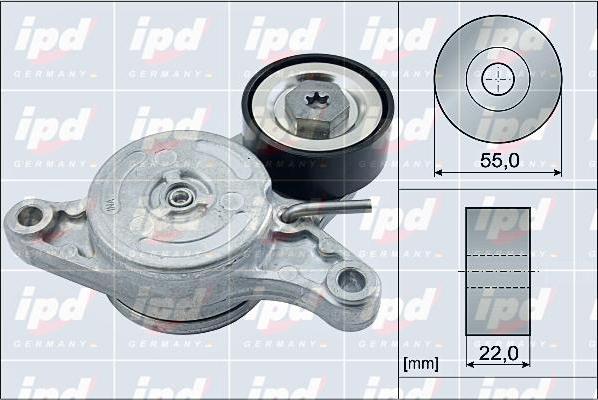 IPD 15-4036 - Натягувач ременя, клинові зуб. autocars.com.ua