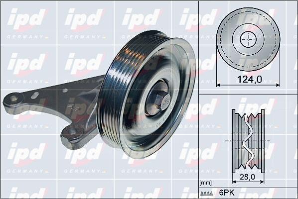 IPD 15-4074 - Паразитний / провідний ролик, поліклиновий ремінь autocars.com.ua