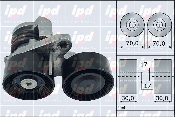 IPD 15-4129 - Натягувач ременя, клинові зуб. autocars.com.ua