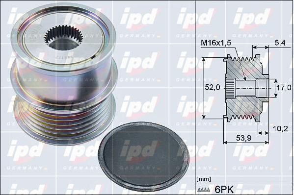 IPD 15-4133 - Направляющий ролик, поликлиновый ремень avtokuzovplus.com.ua